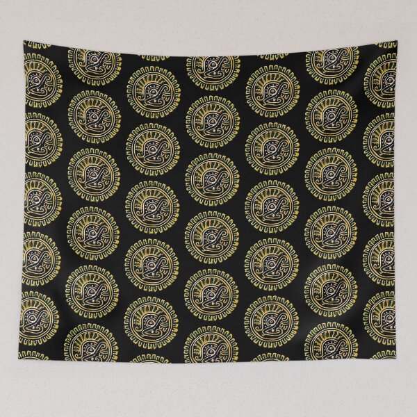 Item preview, Gold Aztec Eagle Head Mandala designed and sold by kernowerno.
