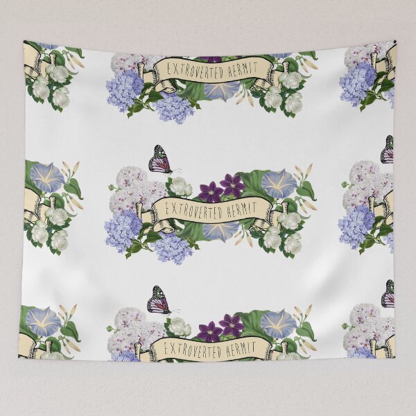 Item preview, Extroverted Hermit, Vintage Flowers designed and sold by MaplewoodMerch.