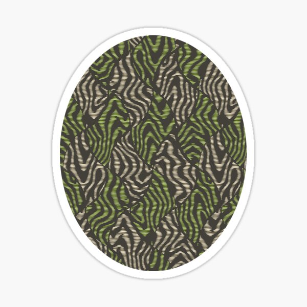 Trippy Japanese Woodblock Waves Sticker