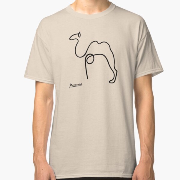 Pablo Picasso Camel Artwork T Shirt, Reproduction Sketch Classic T-Shirt
