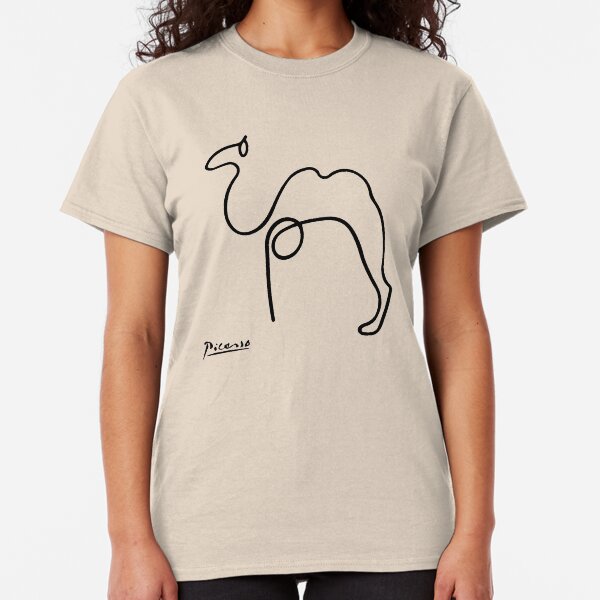 Pablo Picasso Camel Artwork T Shirt, Reproduction Sketch Classic T-Shirt