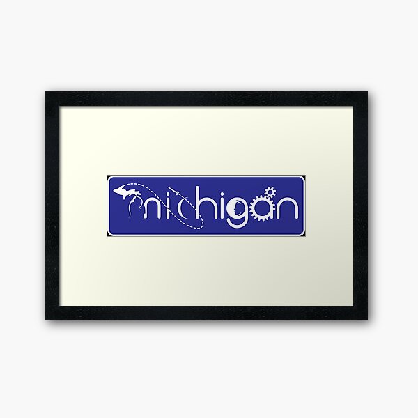 Space by State: Michigan Framed Art Print
