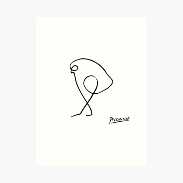 Pablo Picasso The Sparrow (Bird of Prey) T Shirt, Artwork Sketch Reproduction, tshirt, tee, jersey, poster, artwork Art Print