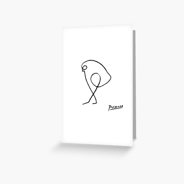 Pablo Picasso The Sparrow (Bird of Prey) T Shirt, Artwork Sketch Reproduction, tshirt, tee, jersey, poster, artwork Greeting Card