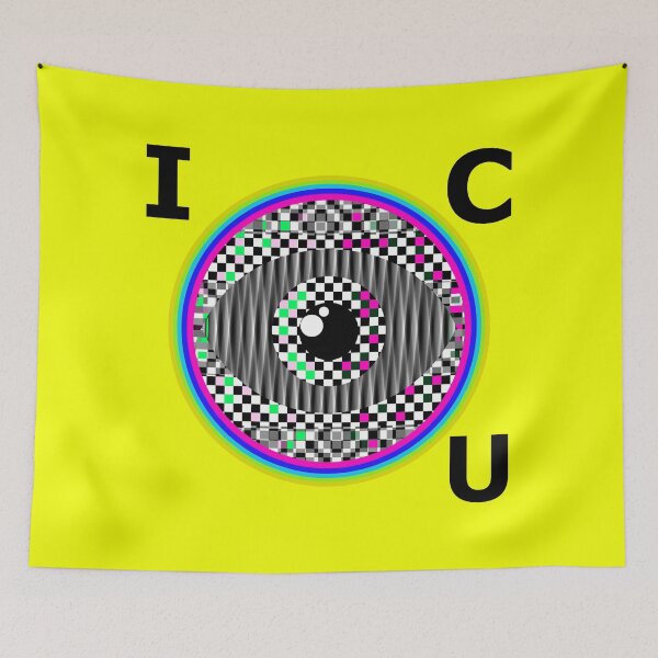 Item preview, Big dramatic eye with words I C U designed and sold by M-Lorentsson.
