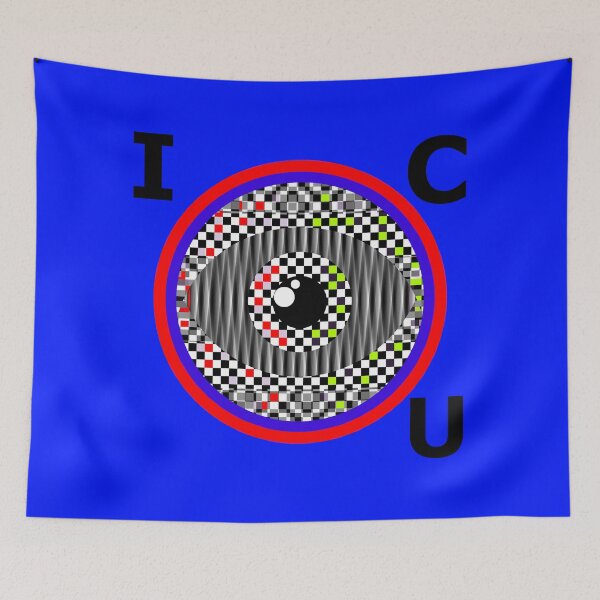 Item preview, Red dramatic eye with words I C U designed and sold by M-Lorentsson.