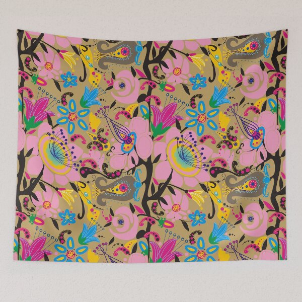 Item preview, Fantasy ethnic ornamental flowers designed and sold by Nata-V.