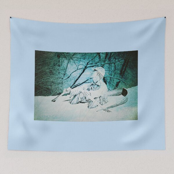 Item preview, "Outdoorsman Sinking in Snowstorm," Photo, prints and products designed and sold by Bob Hall©.