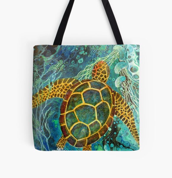 Ocean Life All Over Print Tote Bag