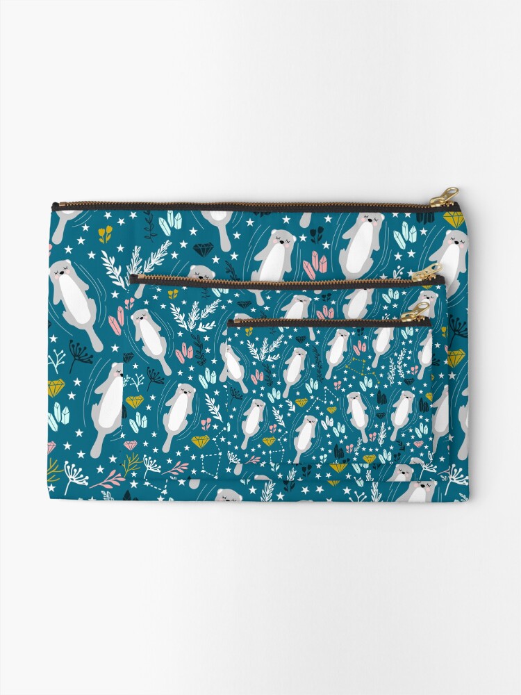 Alternate view of Cute otters Zipper Pouch