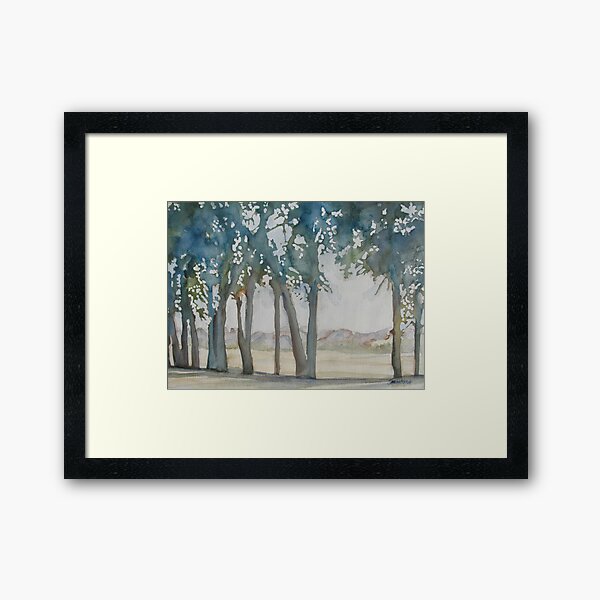 Through the Wind Break Framed Art Print