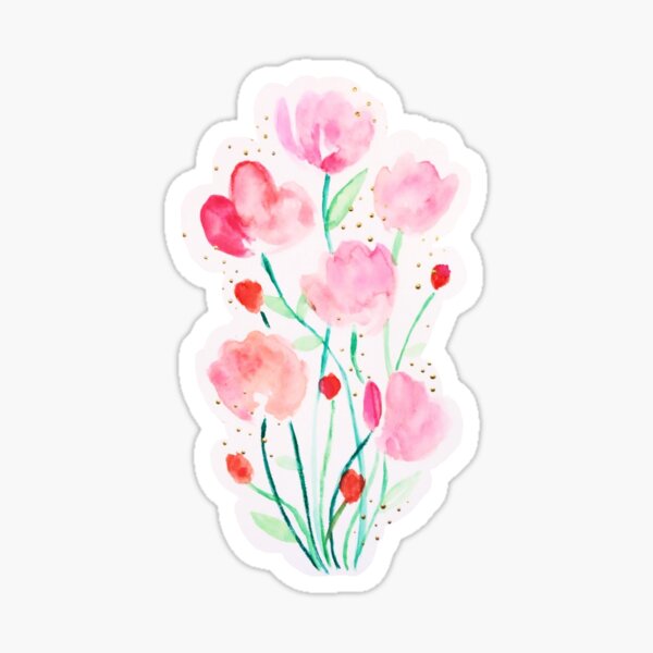 Watercolor Flowers Sticker