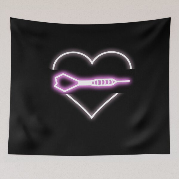 Item preview, Darts heart with darts neon pink designed and sold by Mohja-Design.