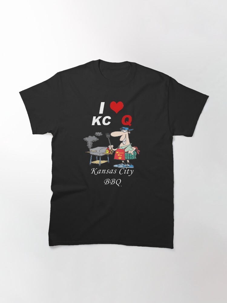 Thumbnail 3 of 7, Classic T-Shirt, I Love KC Q - Kansas City BBQ designed and sold by BWBConcepts.
