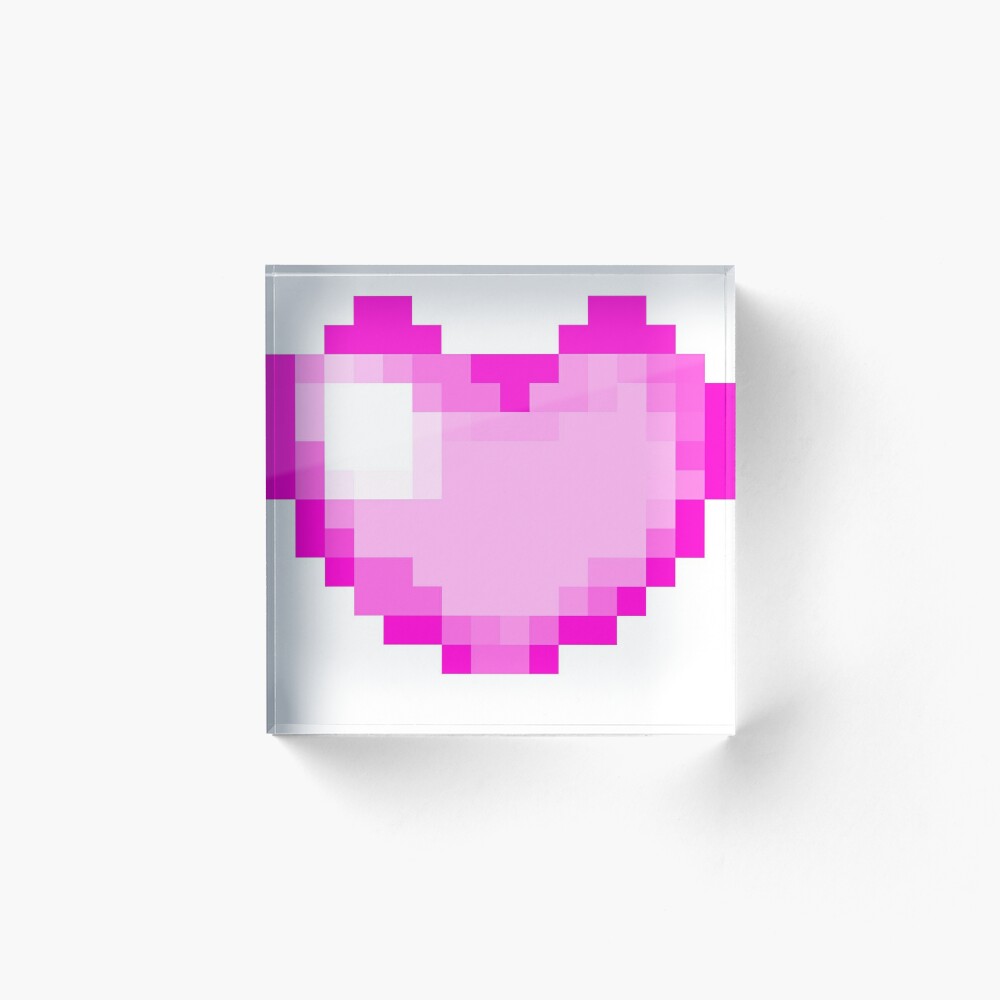 Pink Pixel heart like from old school video game