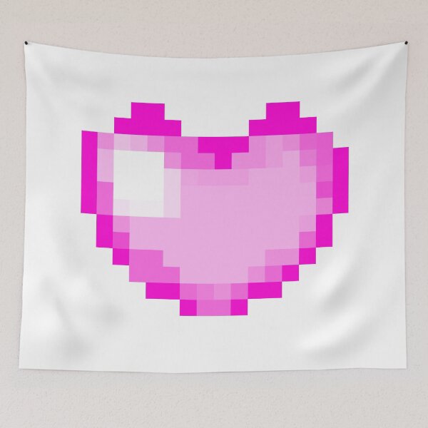 Item preview, Pink Pixel heart like from old school video game designed and sold by M-Lorentsson.