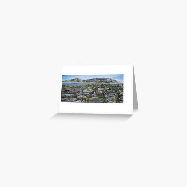 Mullaghmor, The Burren, County Clare - oil painting Greeting Card
