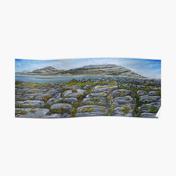 Mullaghmor, The Burren, County Clare - oil painting Poster
