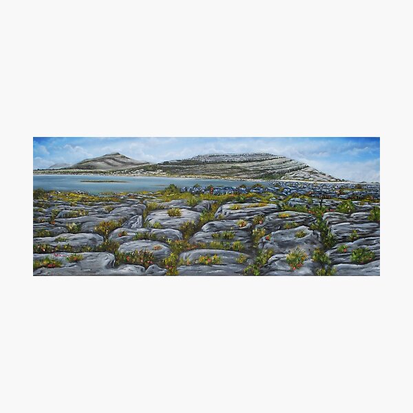 Mullaghmor, The Burren, County Clare - oil painting Photographic Print