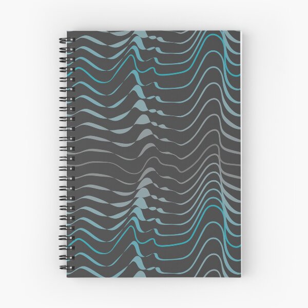 Item preview, dynamic teal waves on anthracite shapelines designed and sold by Marlene Wagenhofer.