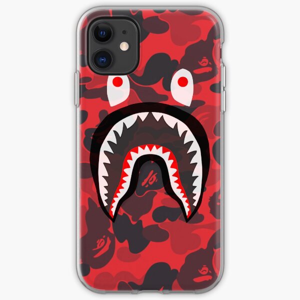 red bape shark iPhone Soft Case