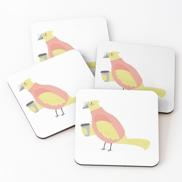 Item preview, Hipster Bird Drinking Coffee designed and sold by Vaeya.