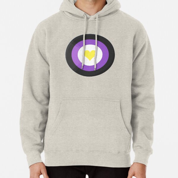 Pride Shield - Nonbinary Flag Pullover Hoodie