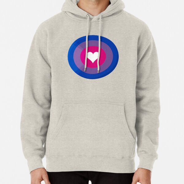 Pride Shield - Bisexual Flag Pullover Hoodie