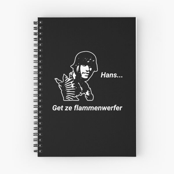 Artikelvorschau, Hans Get Ze Flammenwerfer T-Shirt entworfen und verkauft von FinestMeme.
