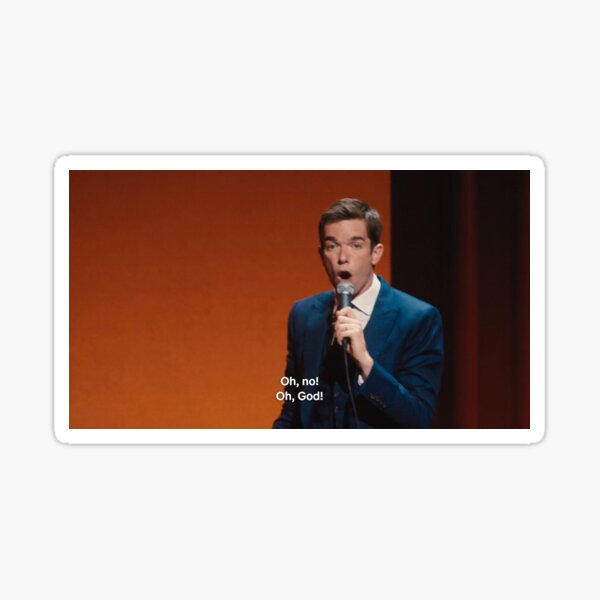 Artikel-Vorschau von John Mulaney oh nein! Maskenaufkleber Knopfstift, designt und verkauft von Dorothy Medlin.