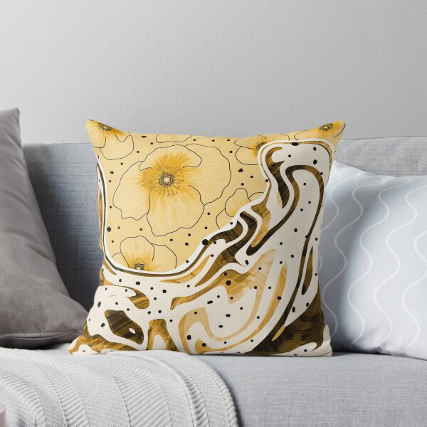 Item preview, Warm Gold Flowers Wave Marbled  designed and sold by oursunnycdays.