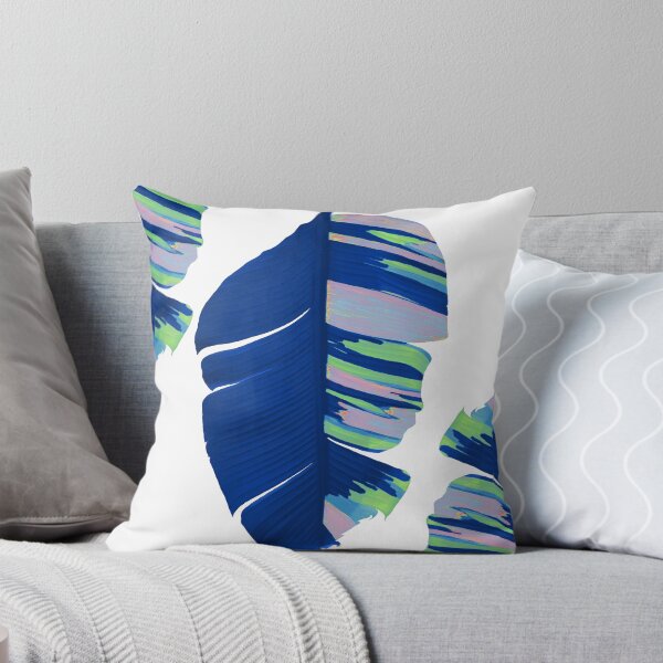 Item preview, Elegant Bold Blue Tropical Banana Leaves Design designed and sold by oursunnycdays.