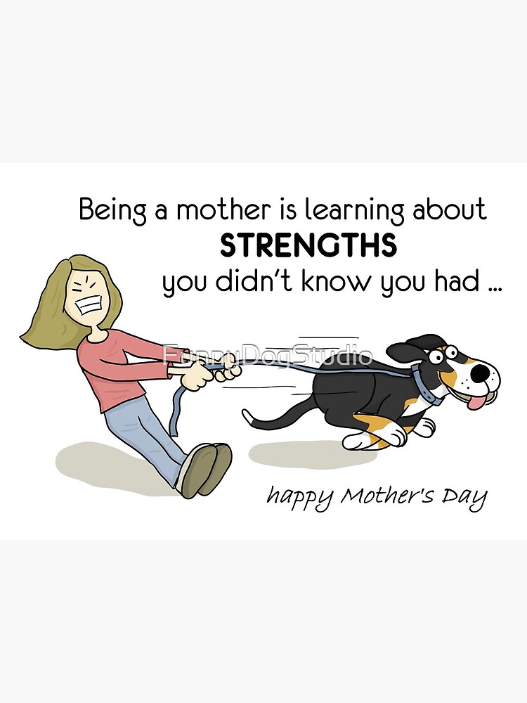 Funny Mother's Day card with a dog. Swissy Mom card. Dog Mom card