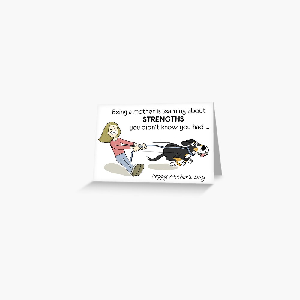 "Funny Mother's Day card with a dog. Swissy Mom card. Dog Mom card