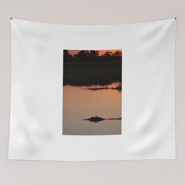 Item preview, Game reserve, Botswana , hippo at sunset designed and sold by ssviluppo.