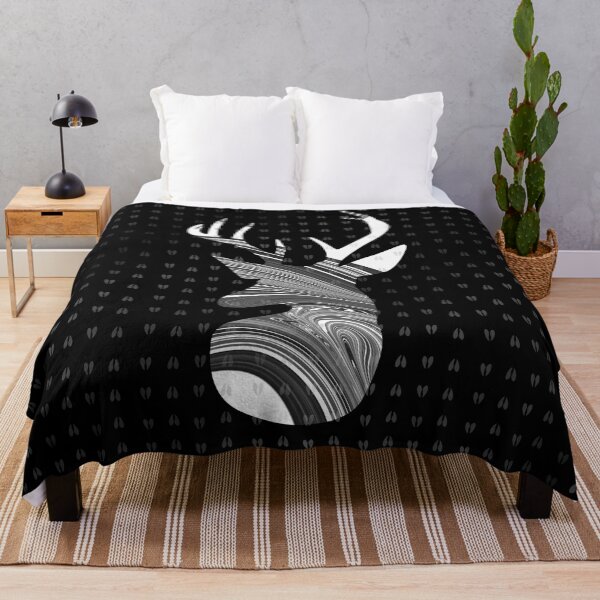 Item preview, Black and White Deer Abstract Design designed and sold by oursunnycdays.