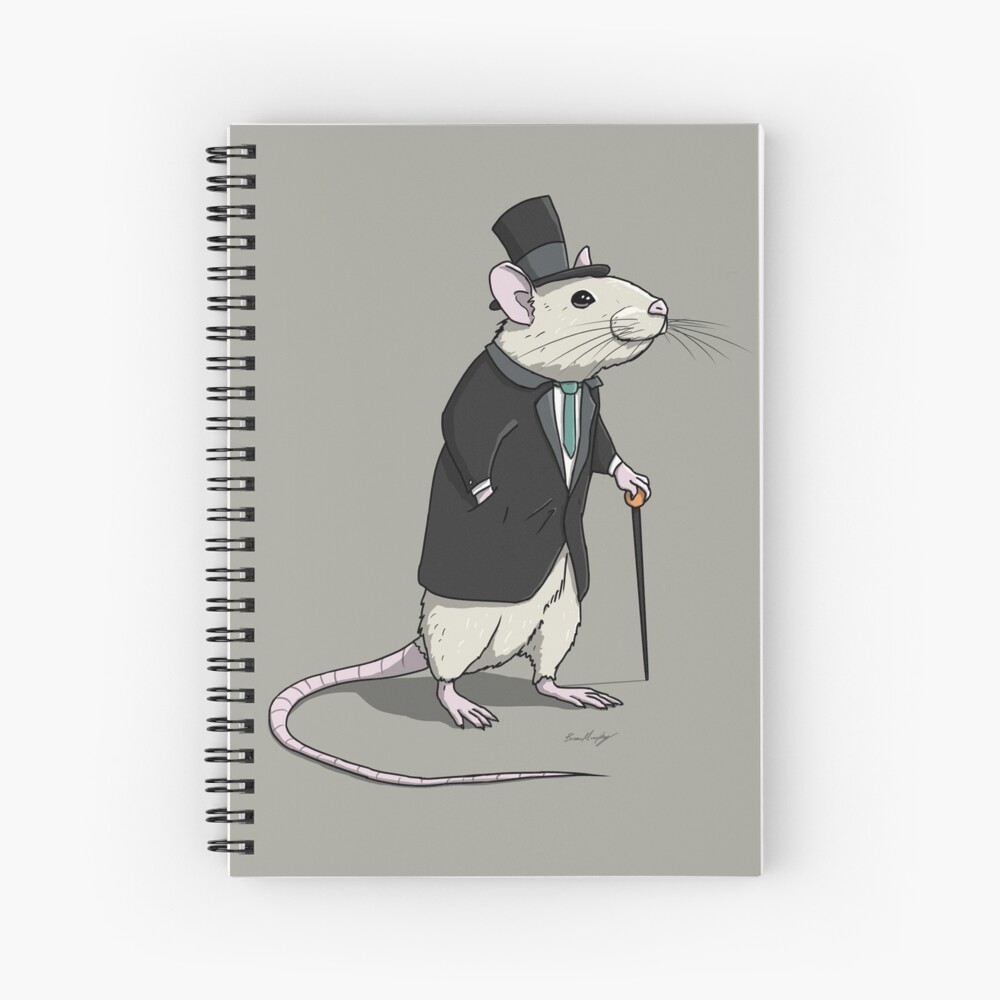Page De Garde Cahier Des Rats Cahier à spirale for Sale avec l'œuvre « Rat de fantaisie » de l'artiste Wootus | Redbubble