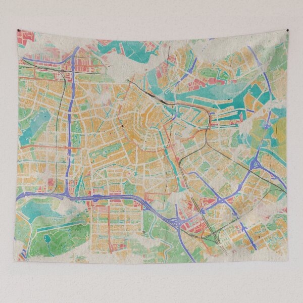 Item preview, Amsterdam in Watercolor designed and sold by Rouages Design.