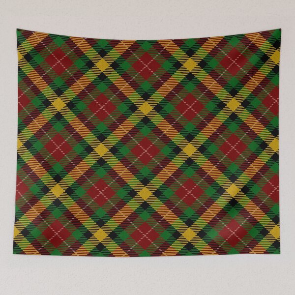 Item preview, Diagonal tartan yellow green red pink black designed and sold by pattypattern.