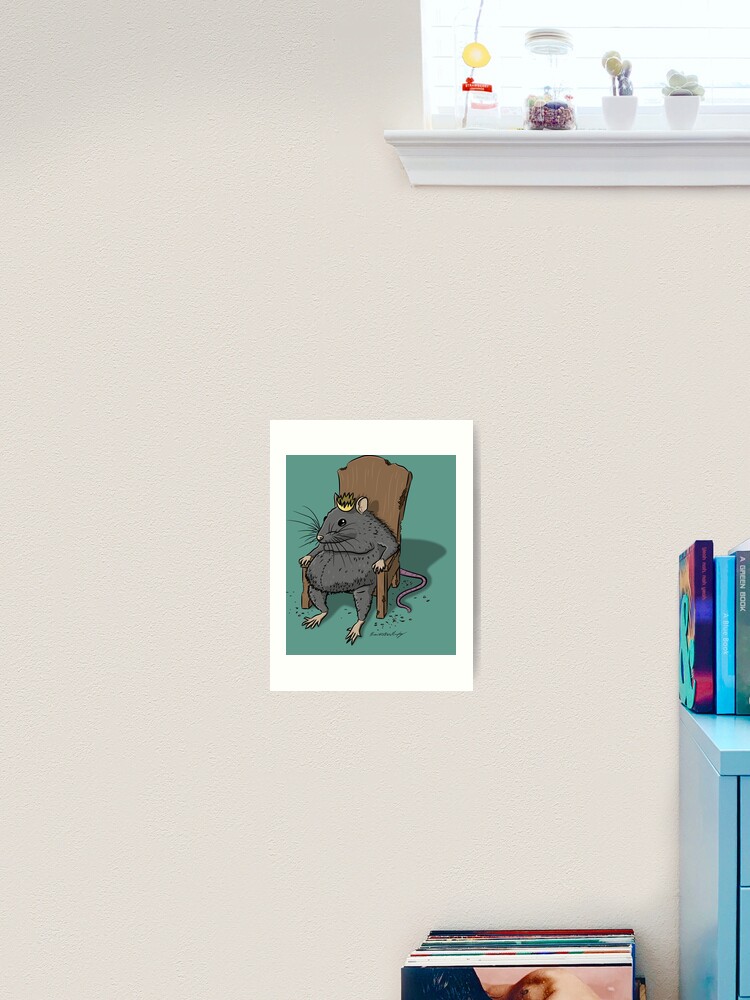 Rat King Wall Art Print // Cute Royal Lord of the Rats & Mice 