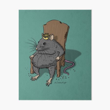 The Rat King Watercolor Art Print Cute Animal Art 