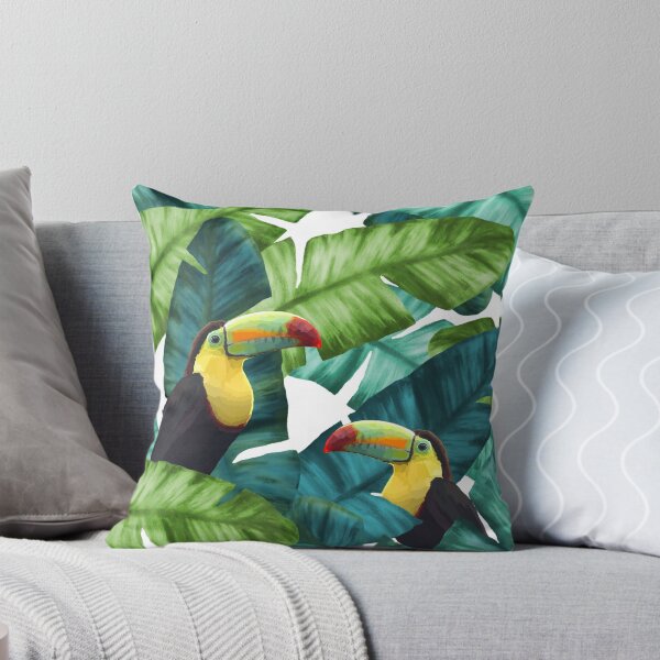 Item preview, Toucans Tropical Banana Leaves Pattern designed and sold by oursunnycdays.