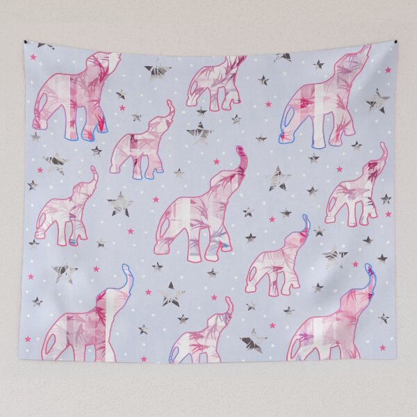 Item preview, Cute Pastel Tone Elephants Stars Pattern designed and sold by oursunnycdays.