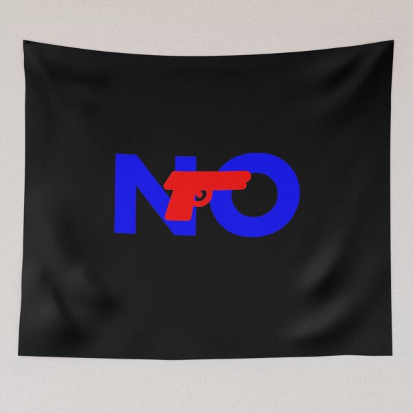 Item preview, Big No in Background Anti-Gun Message Dark Color designed and sold by TinyStarAmerica.