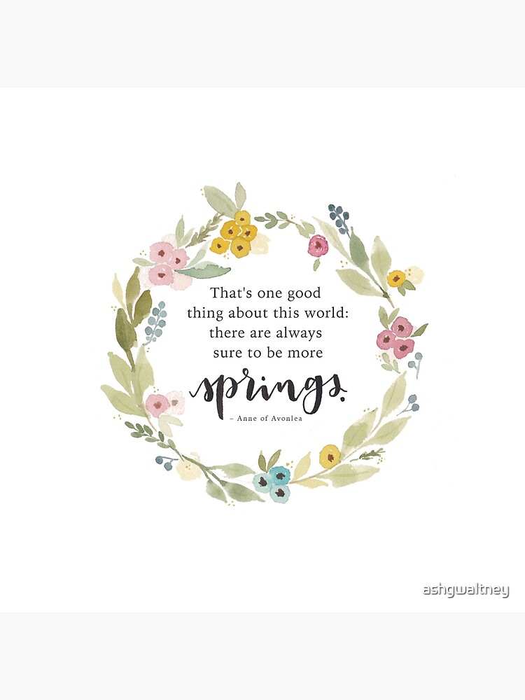 Anne Of Green Gables Quotes Anne Of Green Gables Quote And Botanical Watercolor" Art Board Print By  Ashgwaltney | Redbubble
