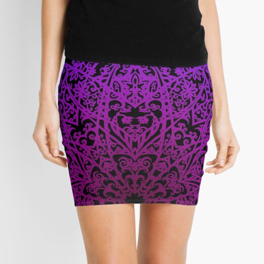 Filigree Mandala *purple & pink* Mini Skirt
