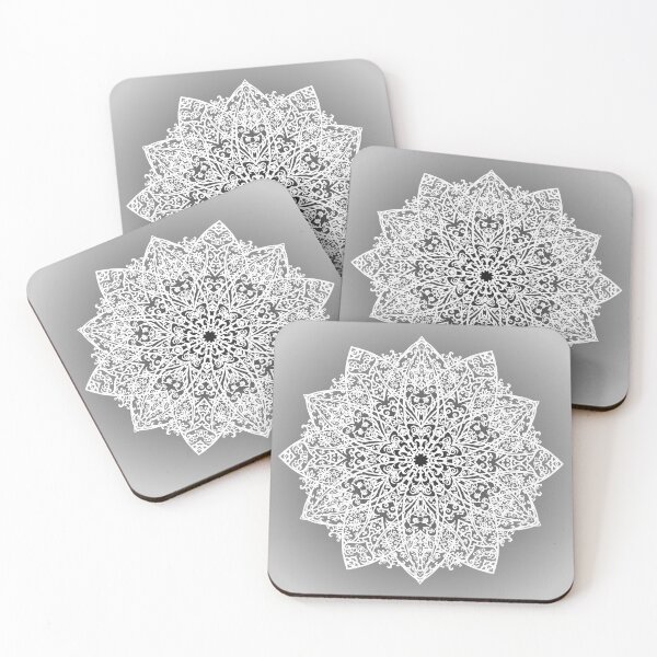 Artikelvorschau, Filigree Mandala *white & grey* entworfen und verkauft von nadegata.