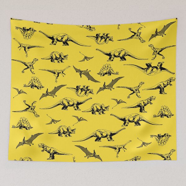 Item preview, Dinosaurs on Yellow Background designed and sold by kapotka.