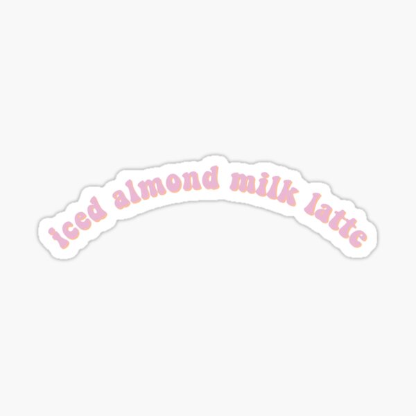 Item preview, iced almond milk latte designed and sold by Katie’s Stickers.