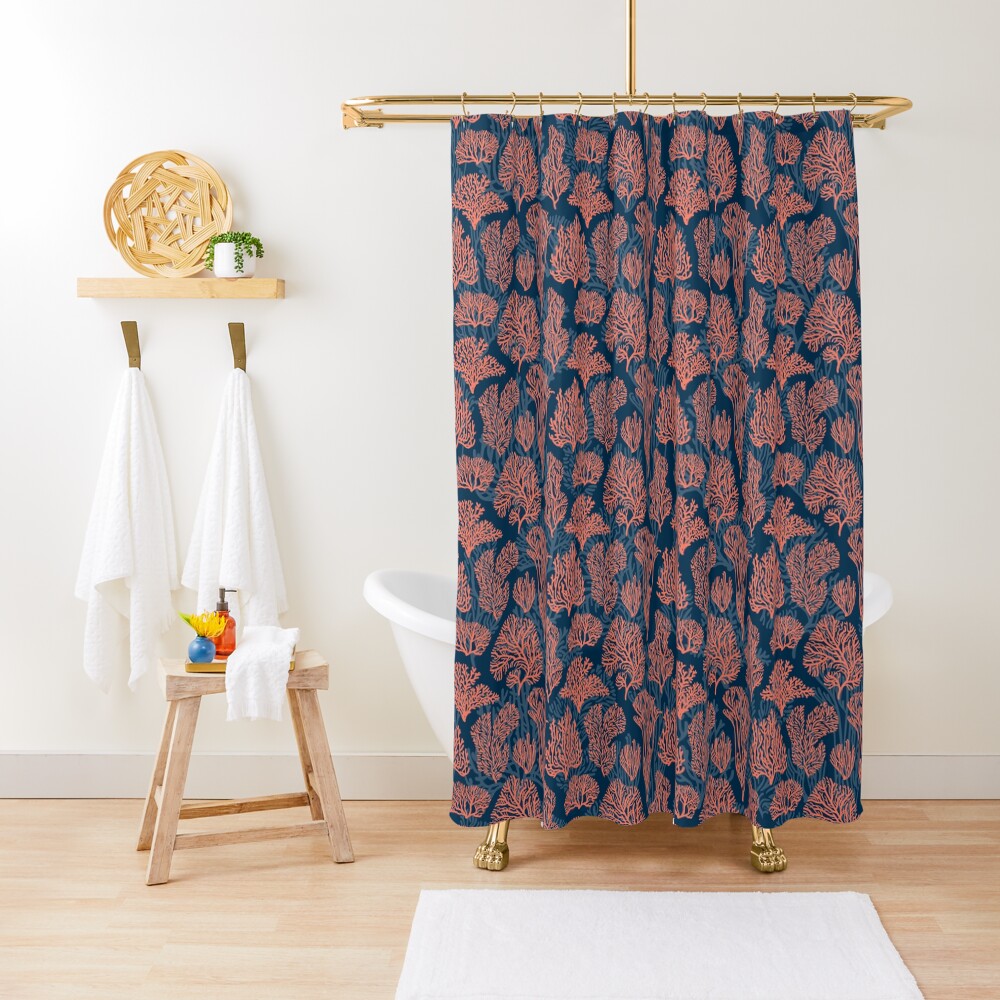 "Layered Corals" Shower Curtain for Sale by ikerpazstudio Redbubble